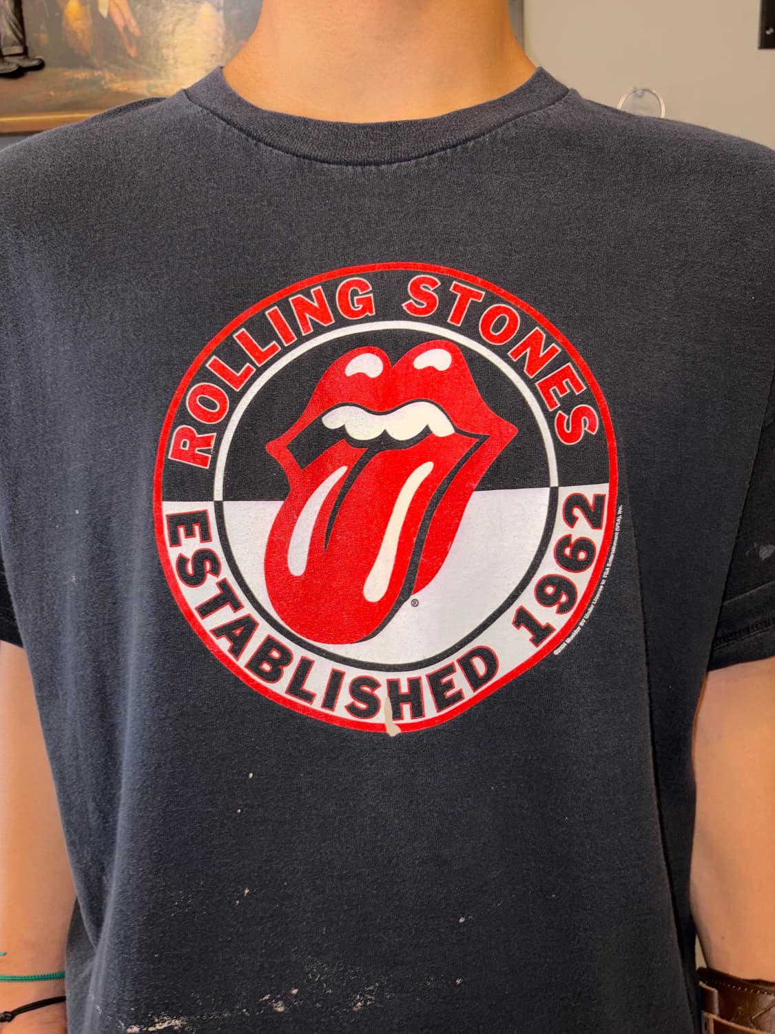 00‘s Rolling Stones tongue hard faded T 상품이미지6