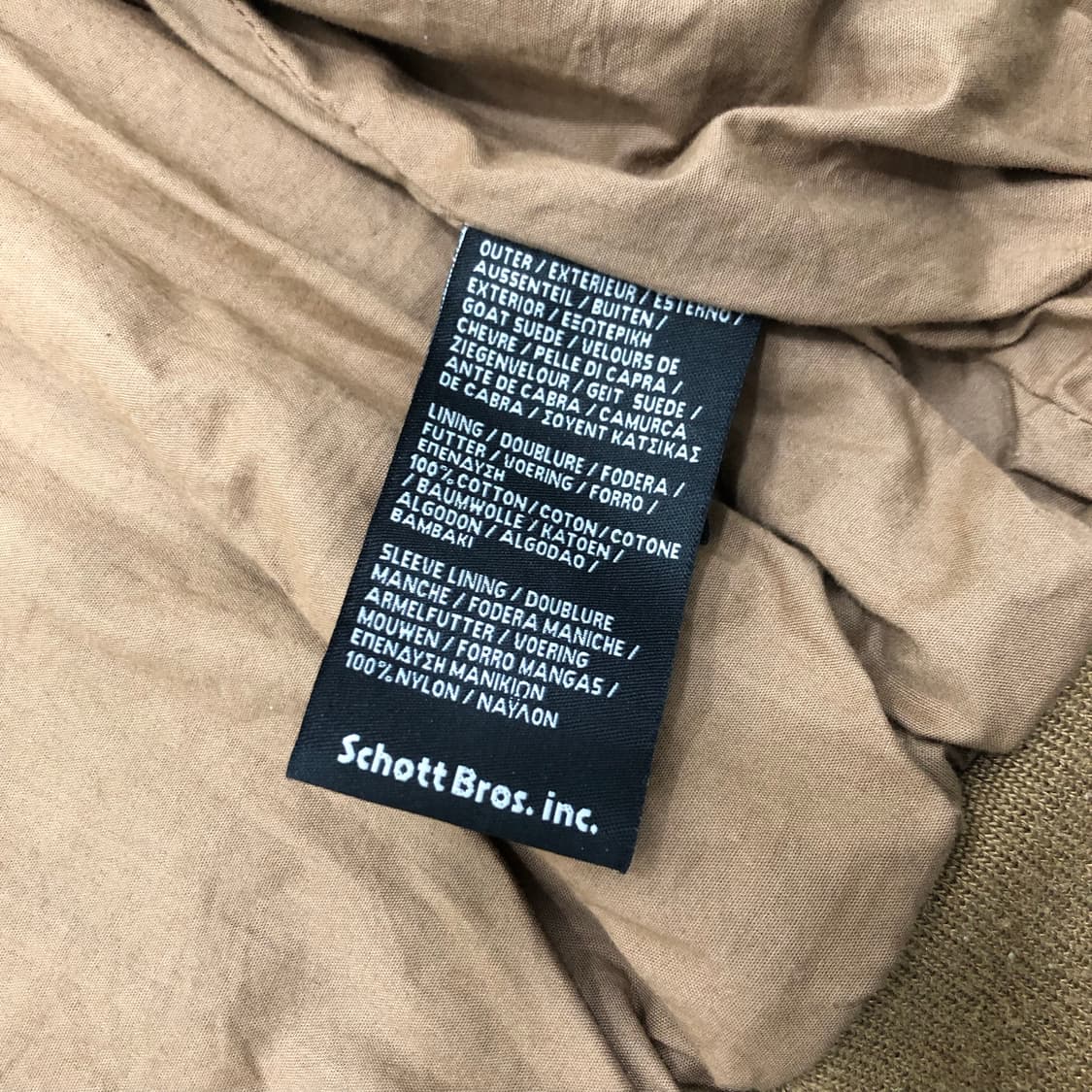 schott 쇼트 고트스킨 염소가죽 스웨이드 레더 자켓 M 상품이미지6