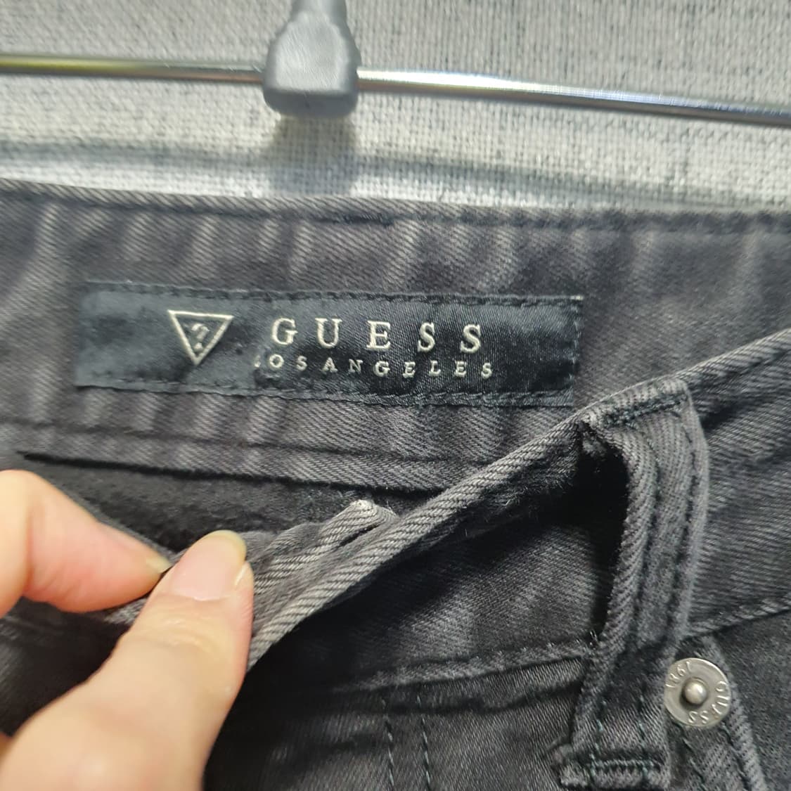 게스 남성 약스판 블랙진 데님청바지  상품이미지3