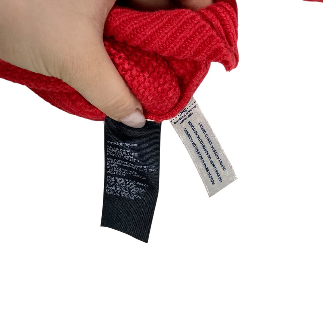 타미힐피거 다홍 케이블 니트 상품이미지4