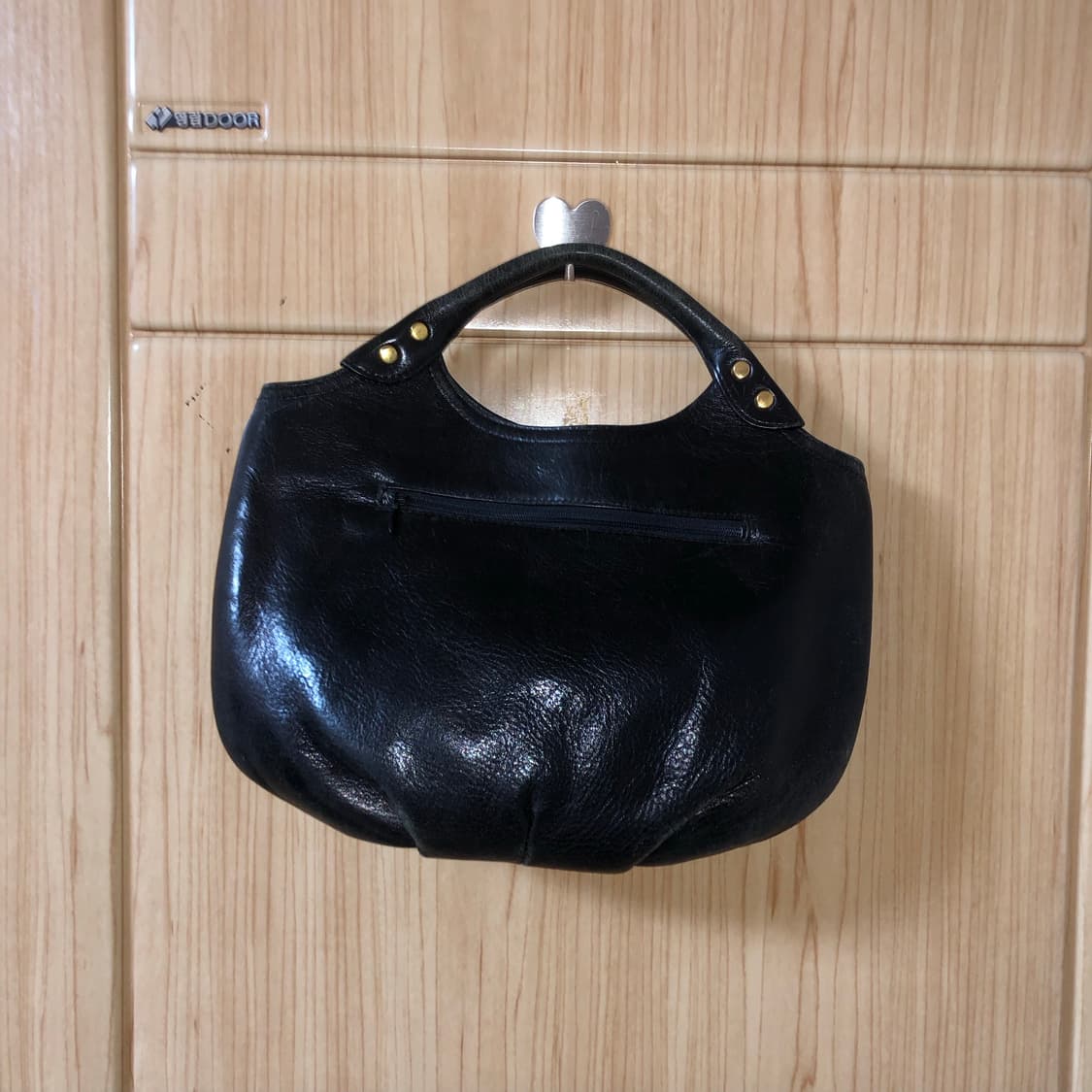 블랙 레더 토트백 🚇  상품이미지3