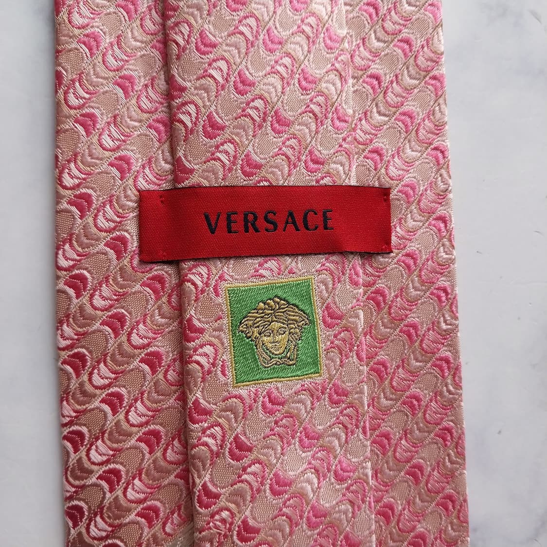 베르사체 실크 자카드 패턴 넥타이 9cm A~A+등급 K2101 상품이미지7
