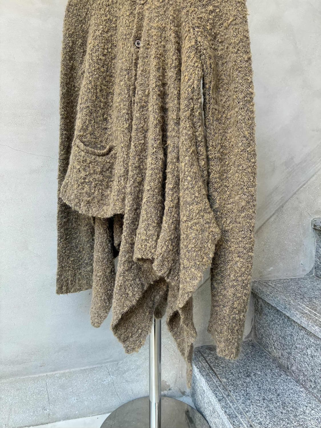 Frapbois 모헤어 러플 가디건 카키 상품이미지4