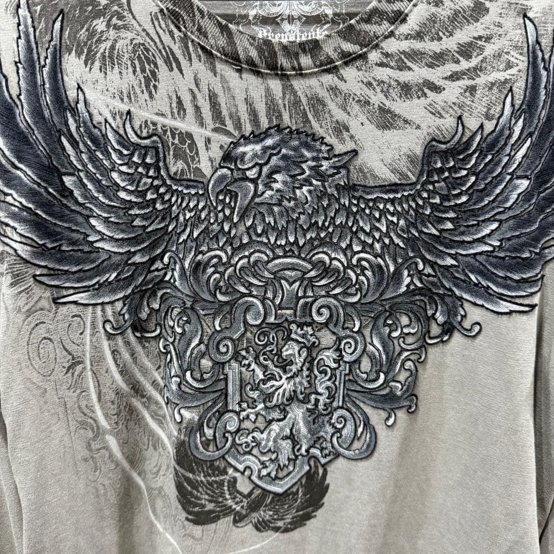 M Prenpotente 빈티지 이글 롱 슬리브 긴팔 티셔츠 상품이미지3