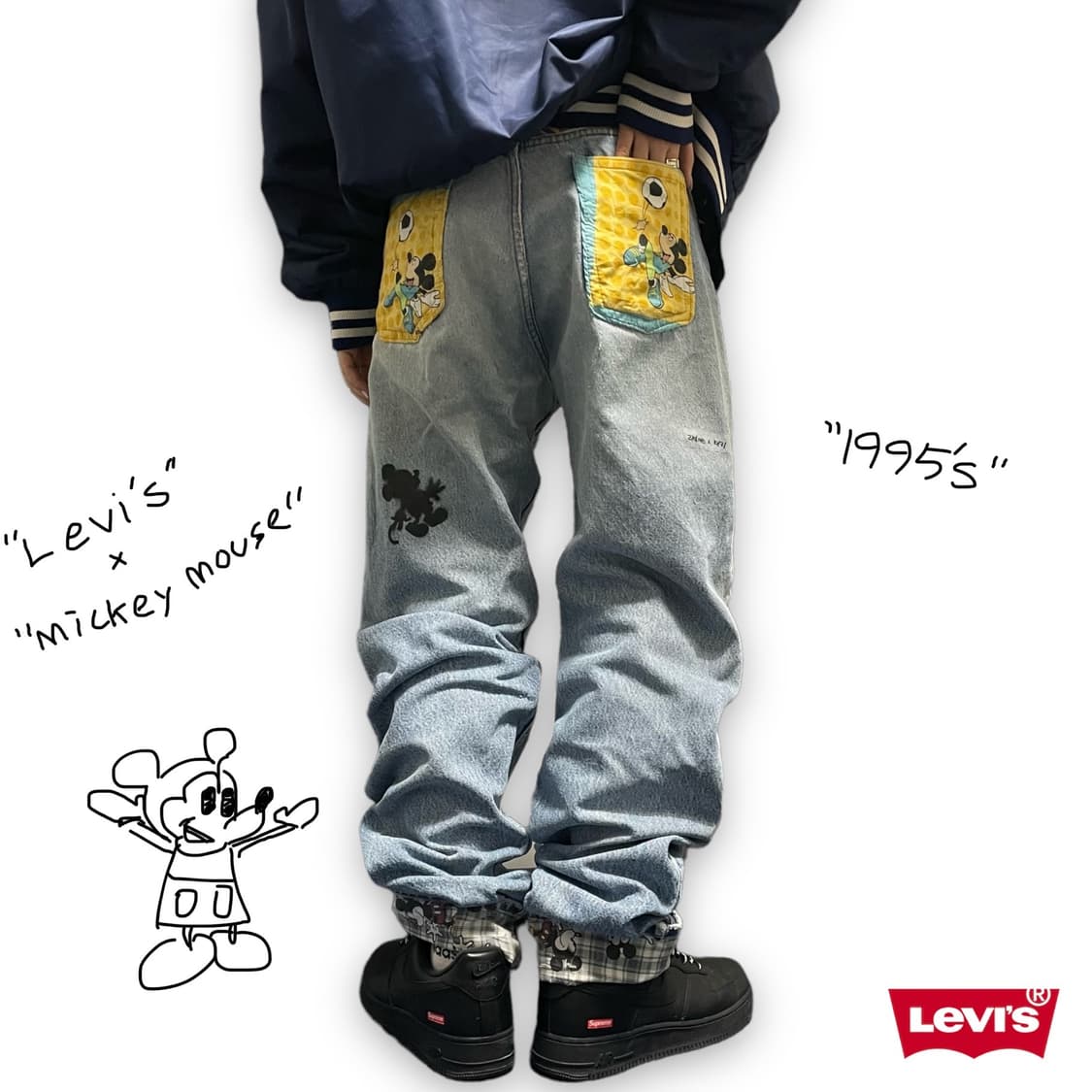 [32]리바이스505x미키마우스 커스텀  상품이미지1