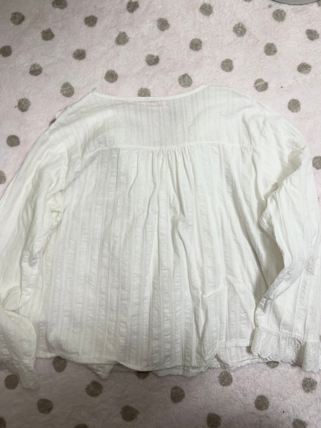 빈티지 화이트 레이스 블라우스 상품이미지9