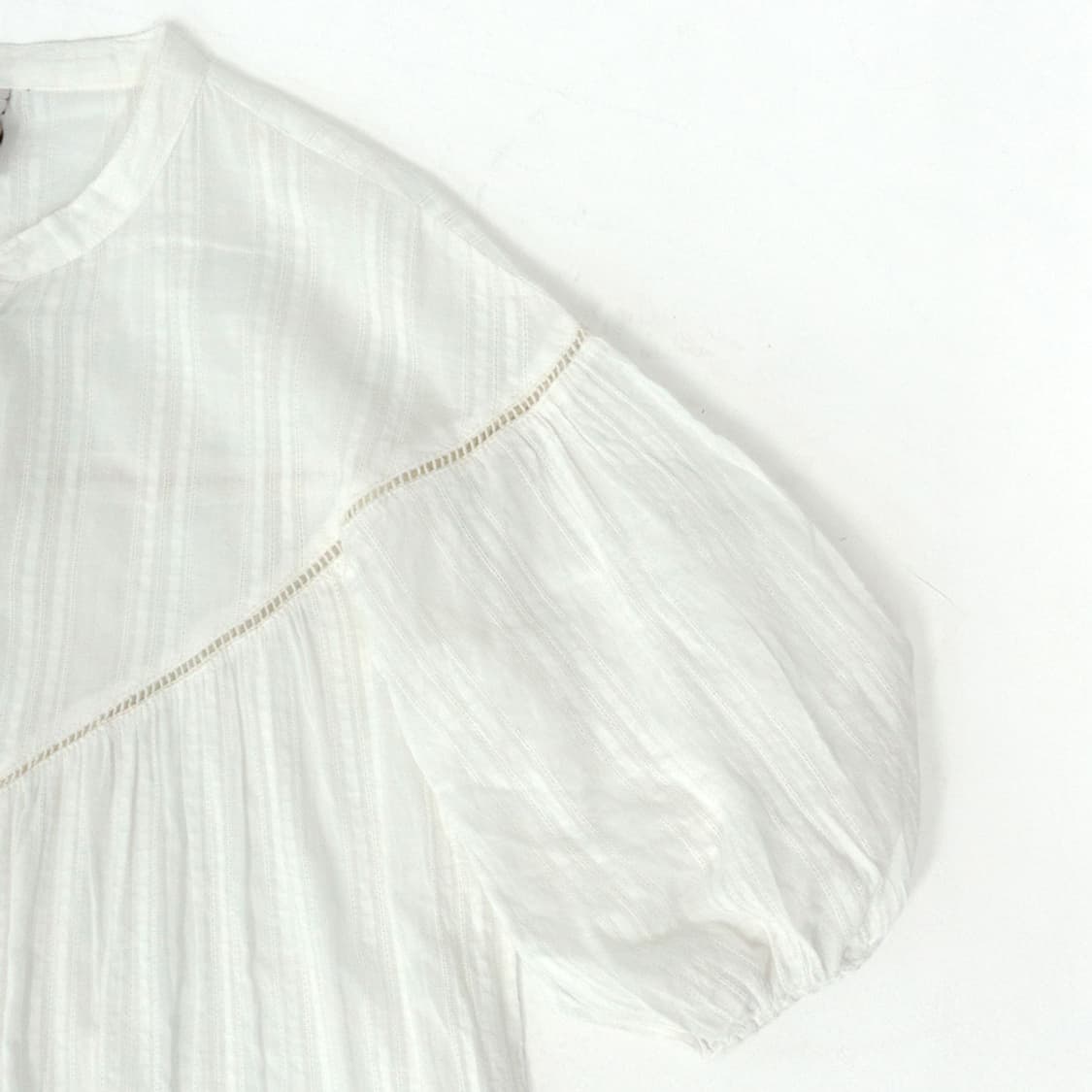 화이트 버튼 롱 원피스 상품이미지2