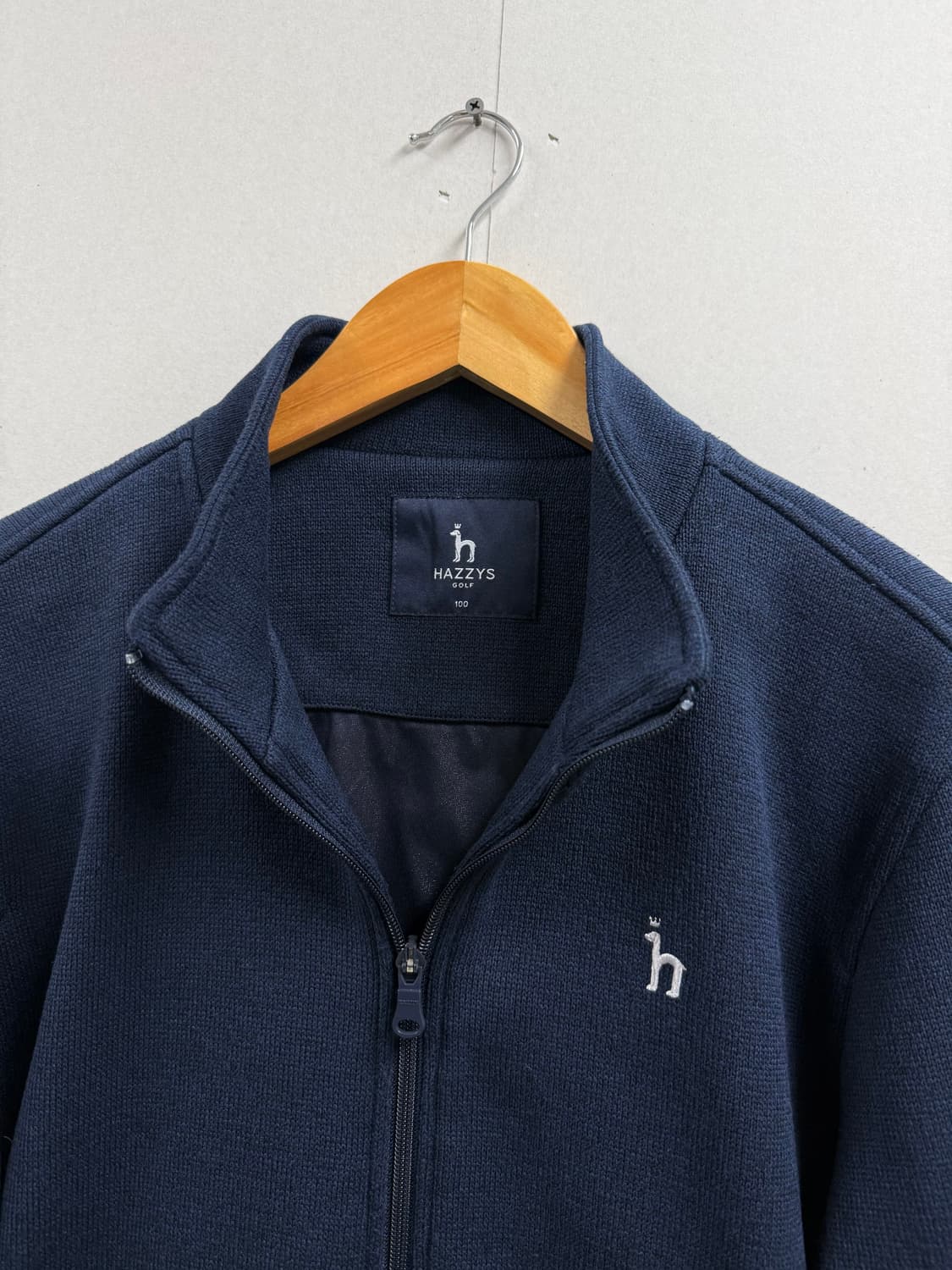 남성 100 / 헤지스 골프 후리스 집업 자켓 네이비  상품이미지3