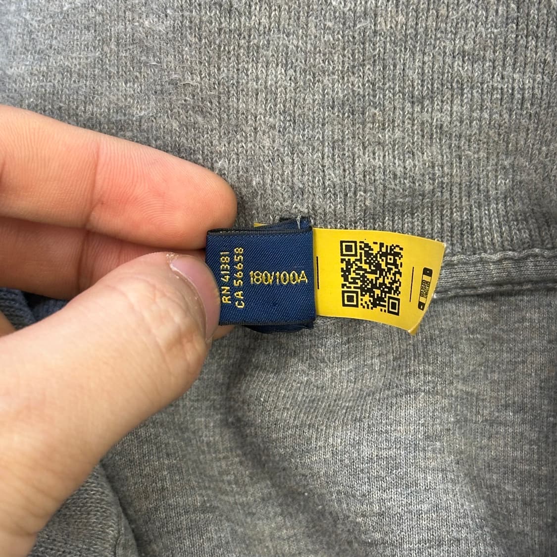 L 폴로랄프로렌 그레이 반집업 니트 상품이미지5