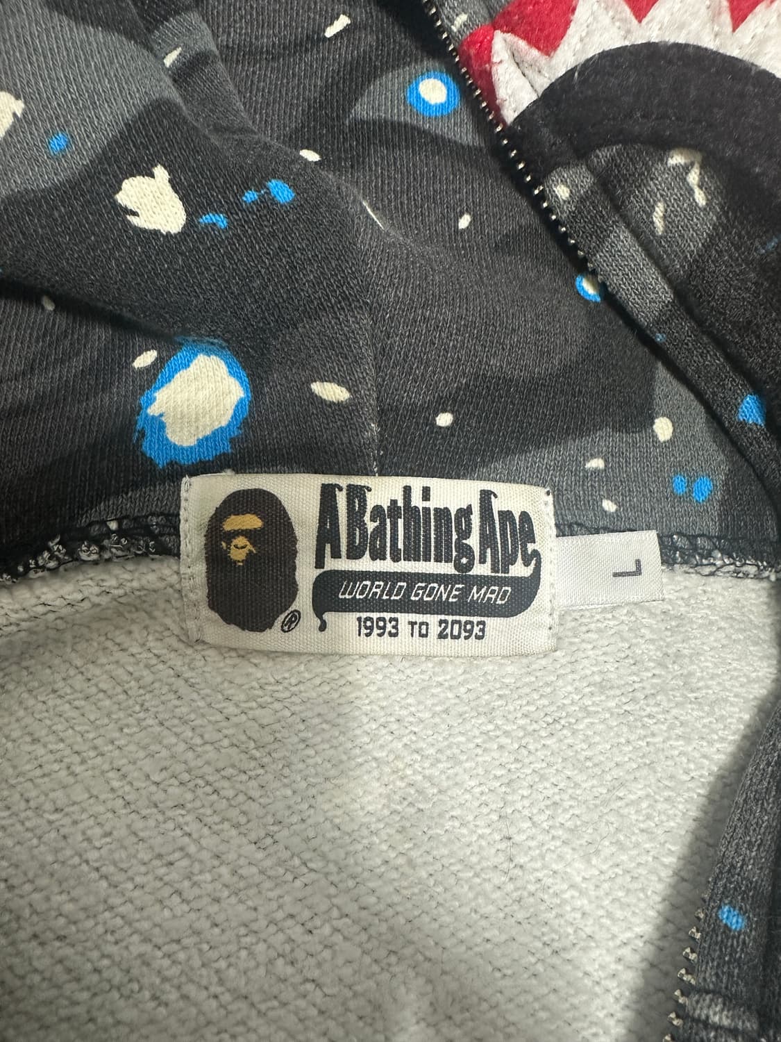 스페이스 샤크 베이프 후드집업 L 상품이미지2