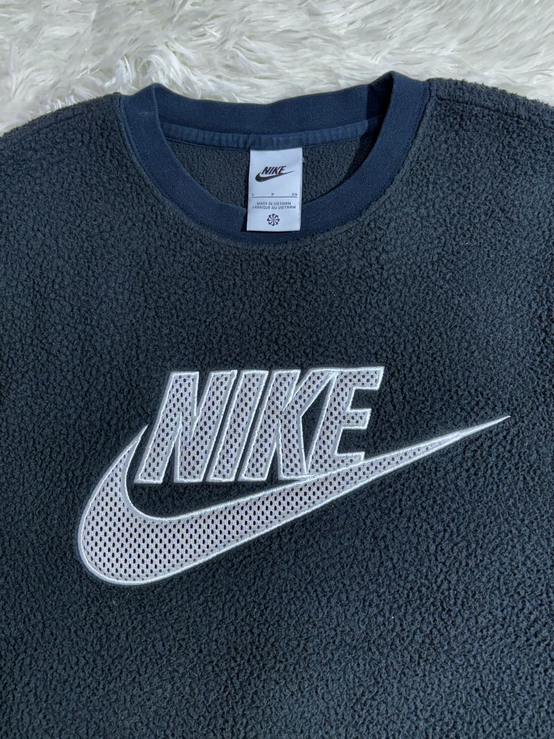 나이키 빅로고 블랙 오버핏 플리스 맨투맨  상품이미지5