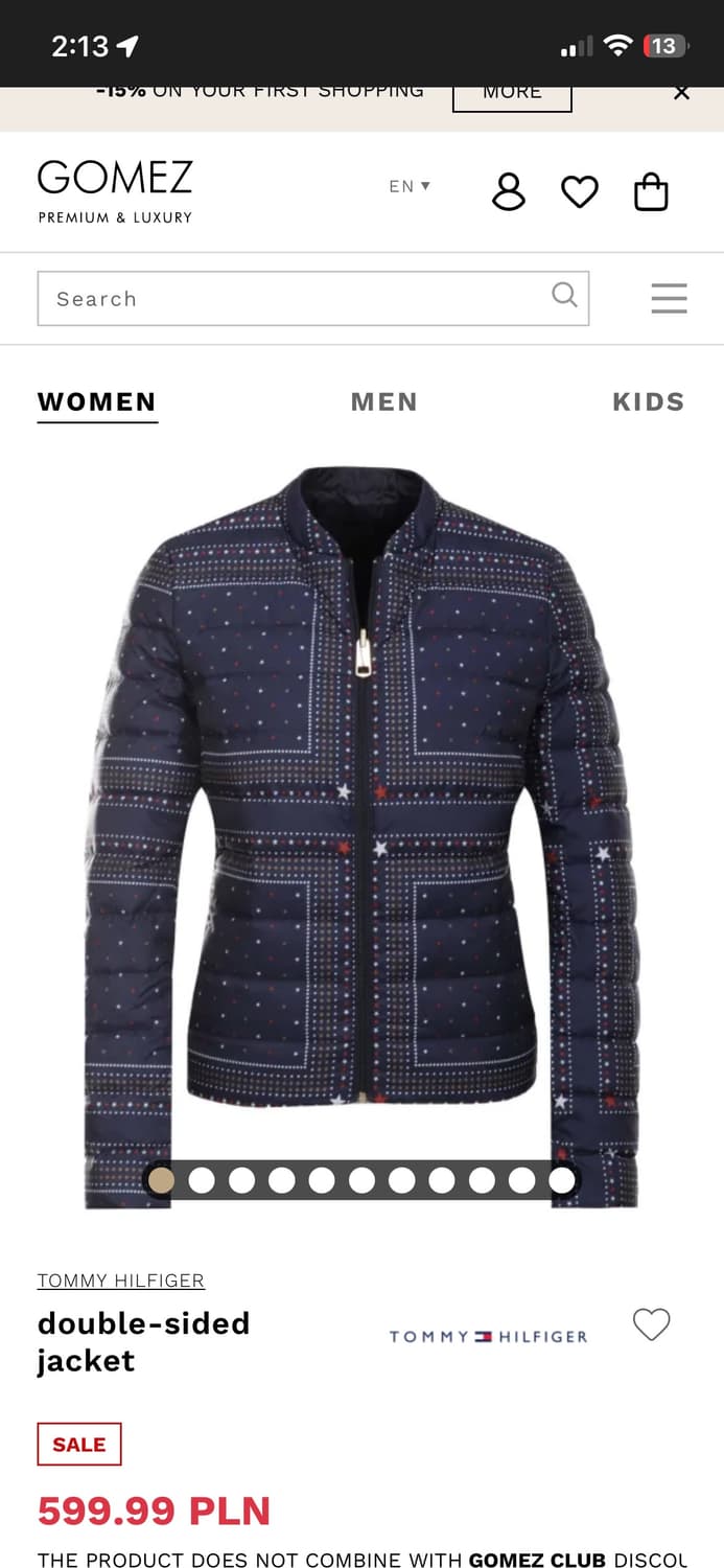 타미 리버시블 경량패딩 M 상품이미지1