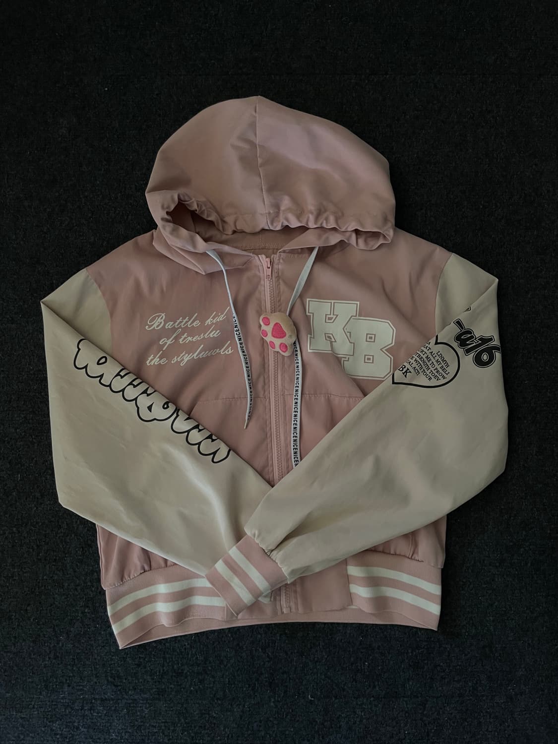 핑크 베이스볼 자켓 상품이미지1