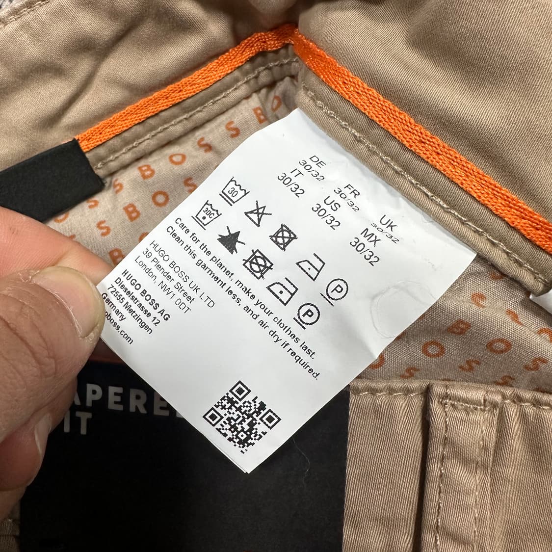 ✨ (새상품) 휴고보스 테이퍼드 핏 치노 팬츠  상품이미지6