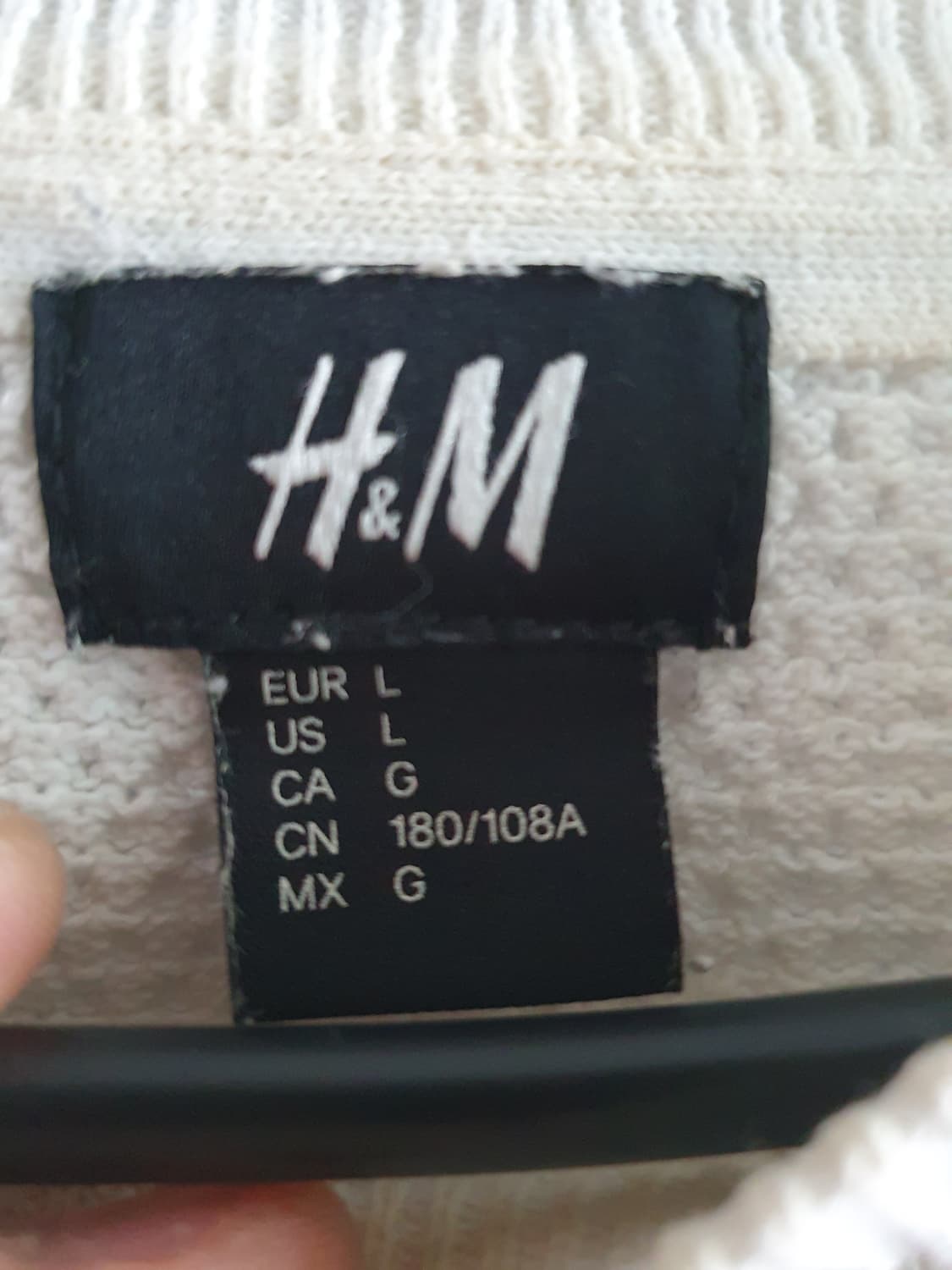 H&M 에이치엔앰 오버핏 긴팔 티쳐츠)100 상품이미지4