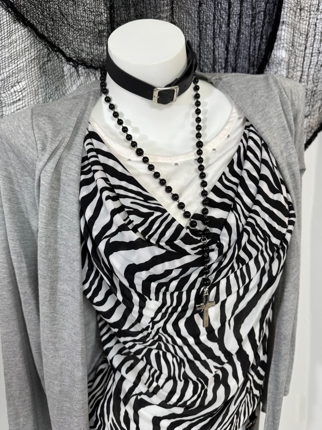 zebra detail t-shirt 상품이미지3