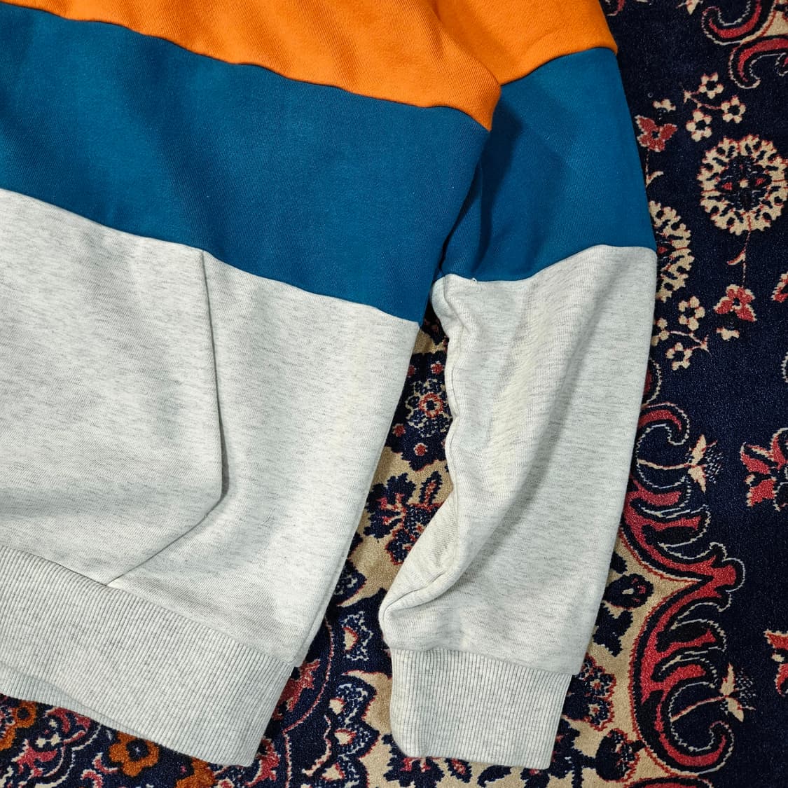 노스페이스 화이트라벨 컬러블럭 후드 티셔츠 L size 상품이미지5