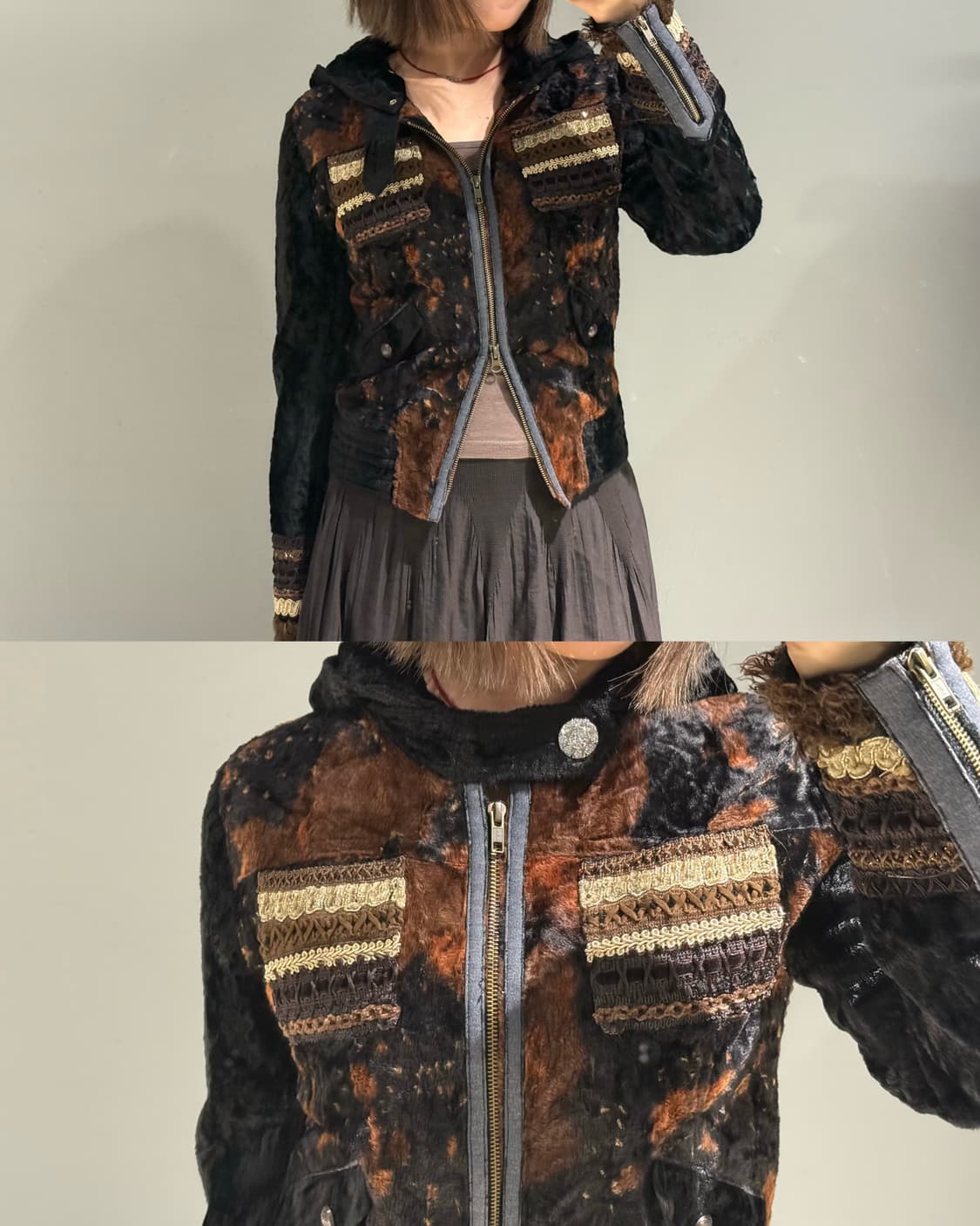 malko malka pocket detail hood fur jk 상품이미지1