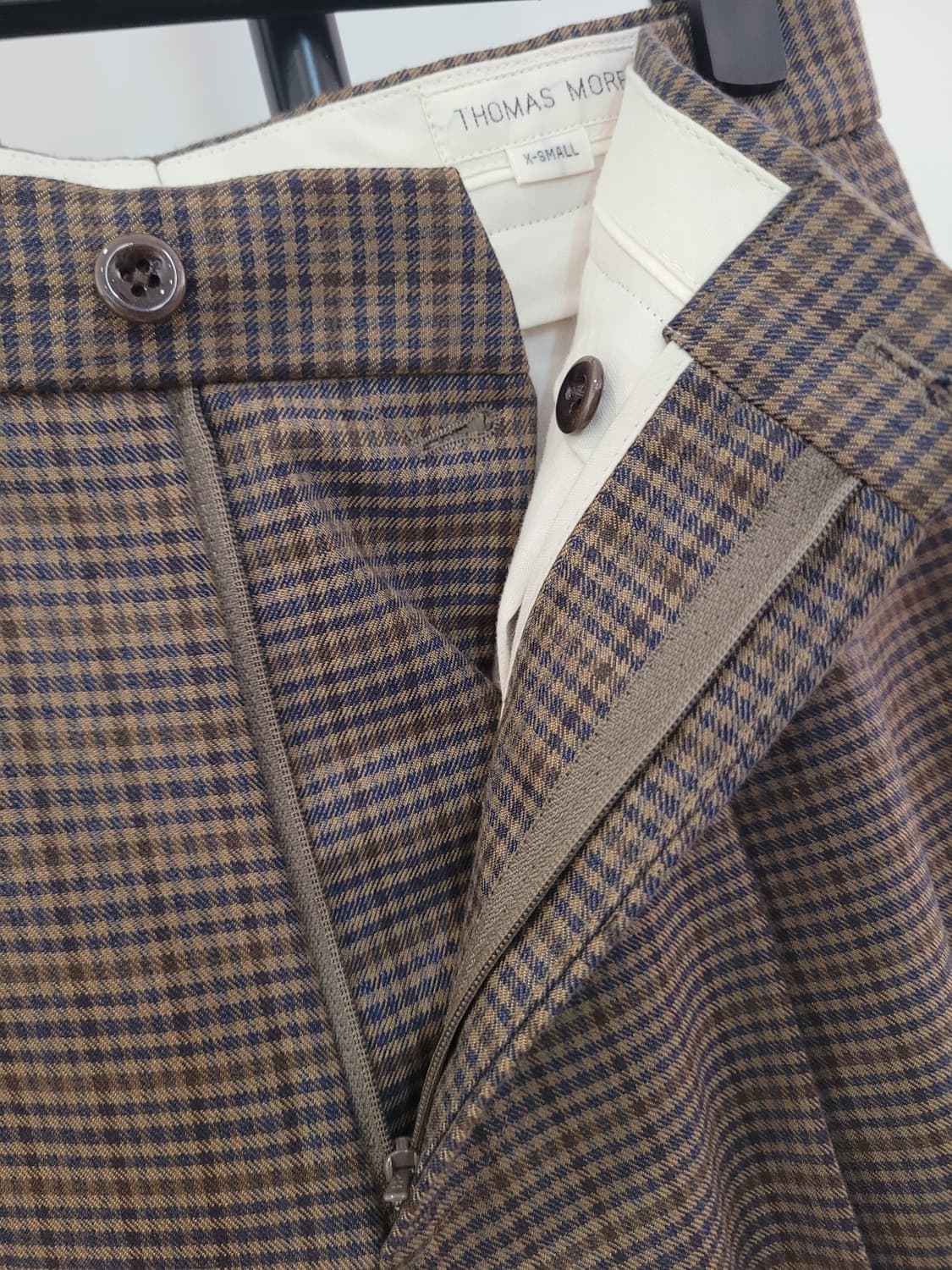 토마스모어 TC3-PT03 체크 투턱 팬츠 여성용 55반~66 상품이미지7