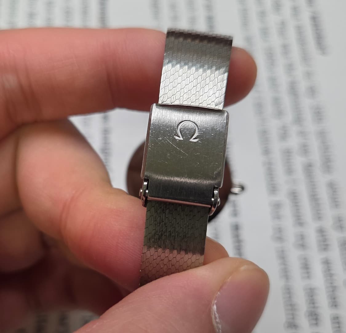 레어] 빈티지 오메가 드빌 네이비청판 실버스틸 여성용 오리지널 브슬 ve 상품이미지9