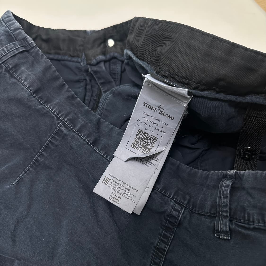 스톤아일랜드 가먼트워싱 카고 쇼츠 상품이미지6