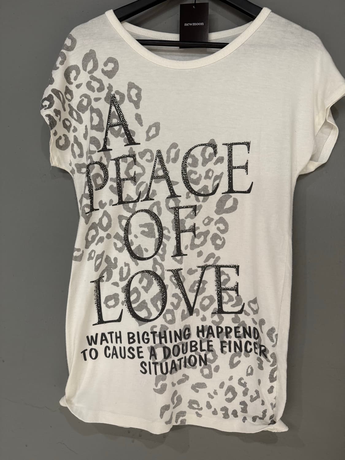 leopard pattern lettering top 상품이미지5