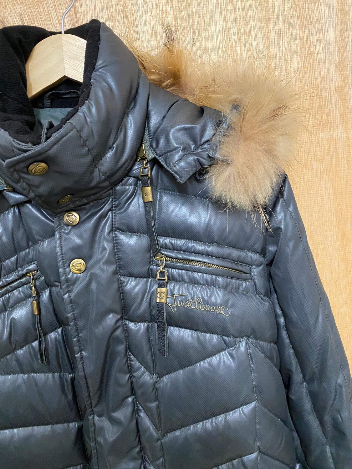 JUST CAVALLI y2k down parka 울프죠 다운 패딩 파카 상품이미지4