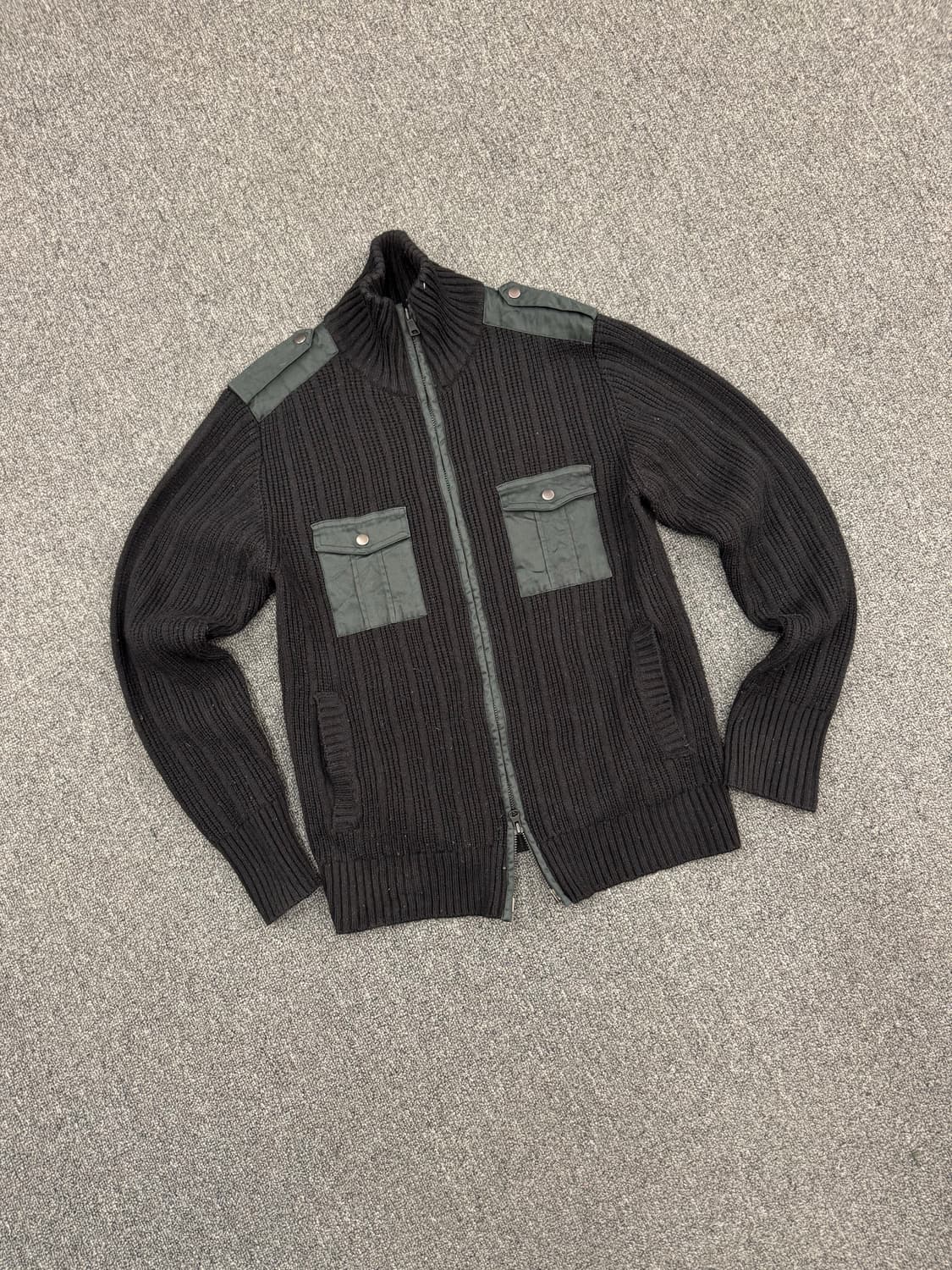 2)Take Kikuchi 빈티지 투웨이 하이넥 니트집업 상품이미지1