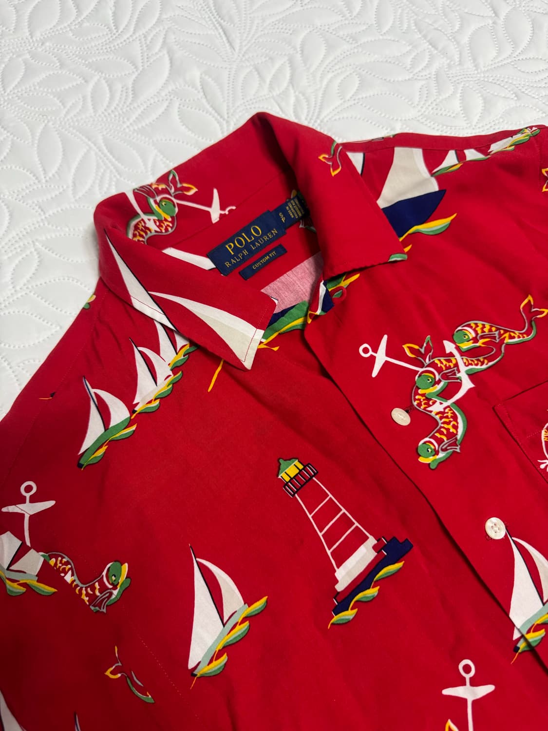 폴로 랄프로렌 / 하와이안셔츠 / 레드 / S 커스텀핏 상품이미지1