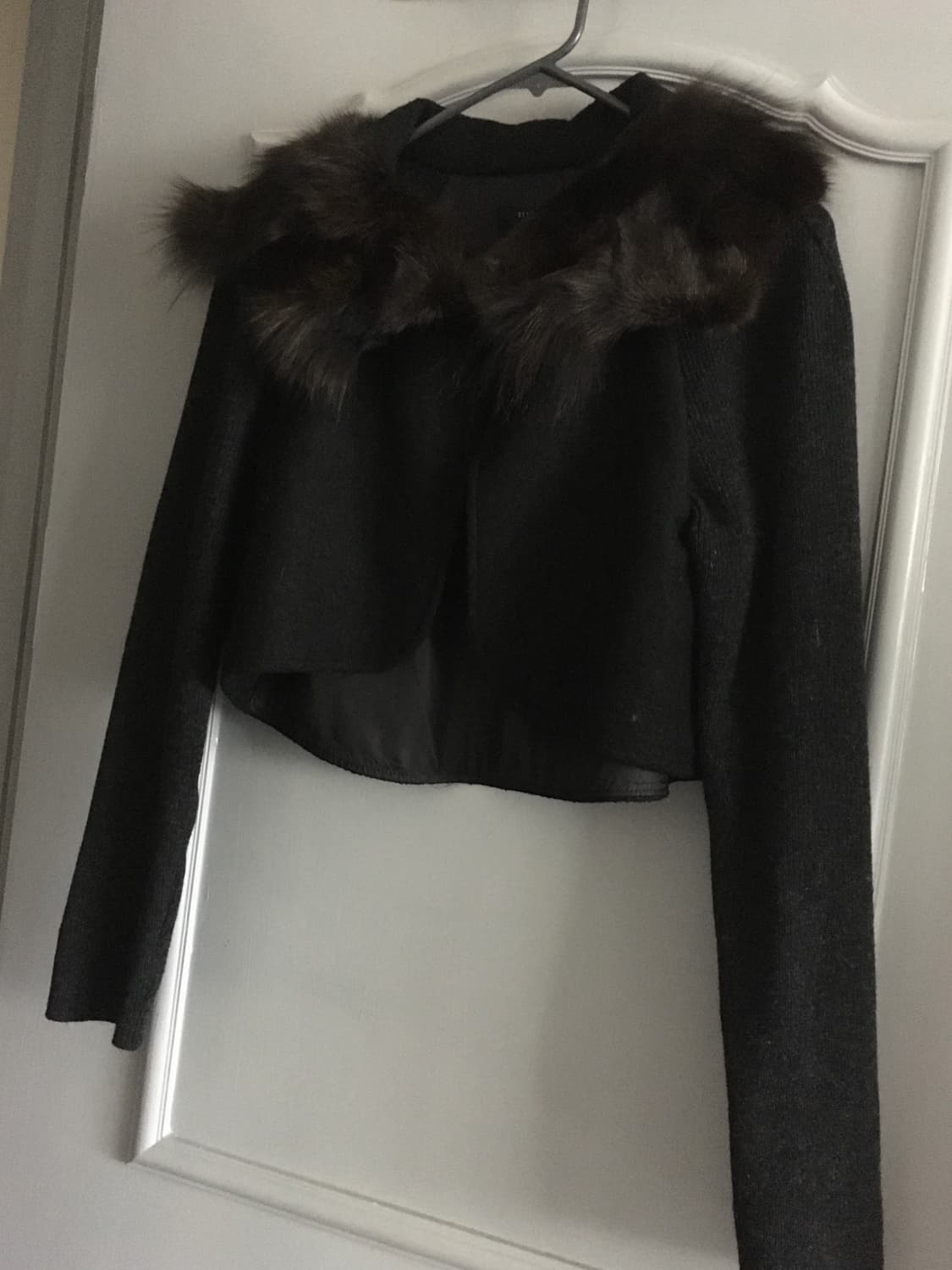 시스템 여우털 크롭 자켓 가디건 44-55 상품이미지2