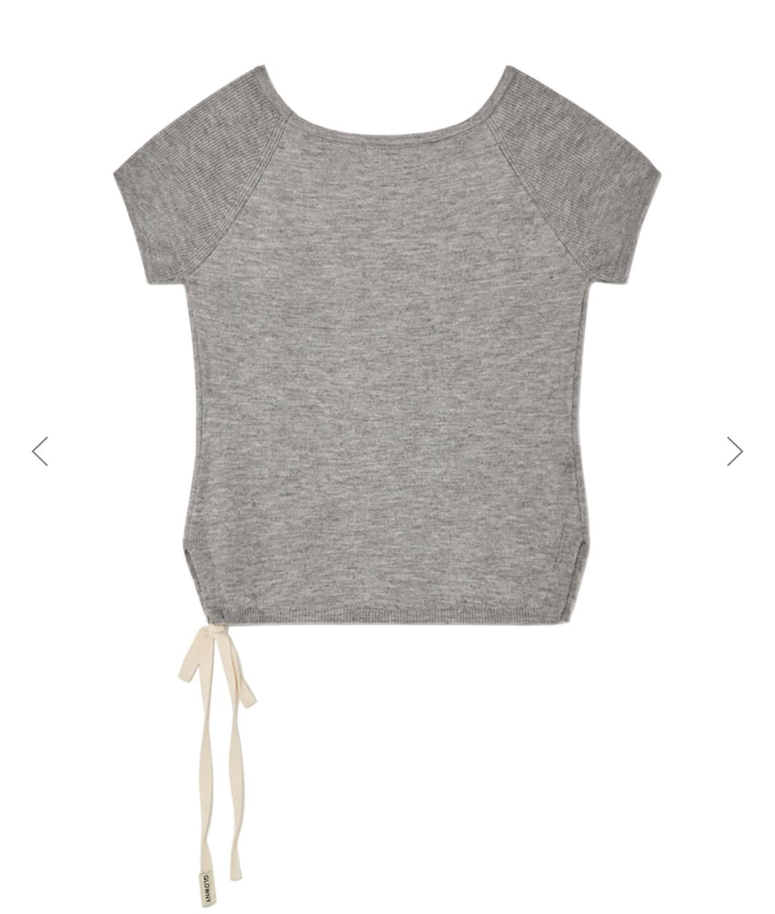 글로니 BOW SLIT KNIT TOP 블랙 상품이미지2
