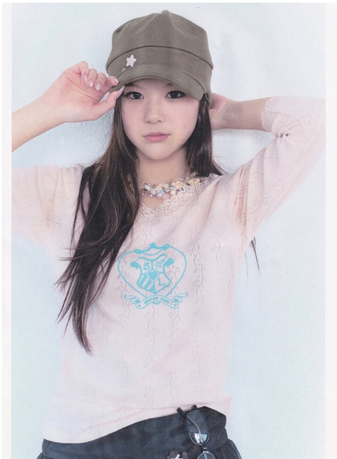 샬롬클럽 Aegis Lace Top - Peach 상품이미지1