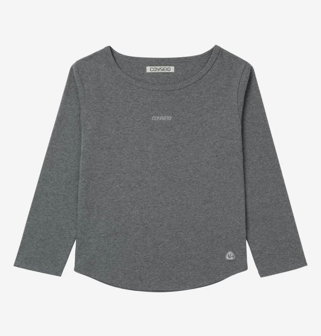 코이세이오 미니로고 카프리 슬리브  멜란지 그레이 상품이미지1