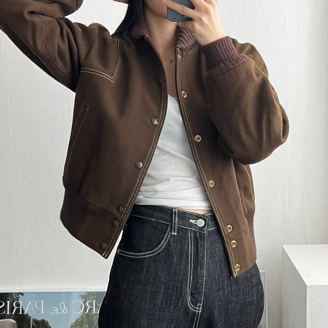 36) 빈티지울점퍼 모직자켓 A1175 상품이미지4