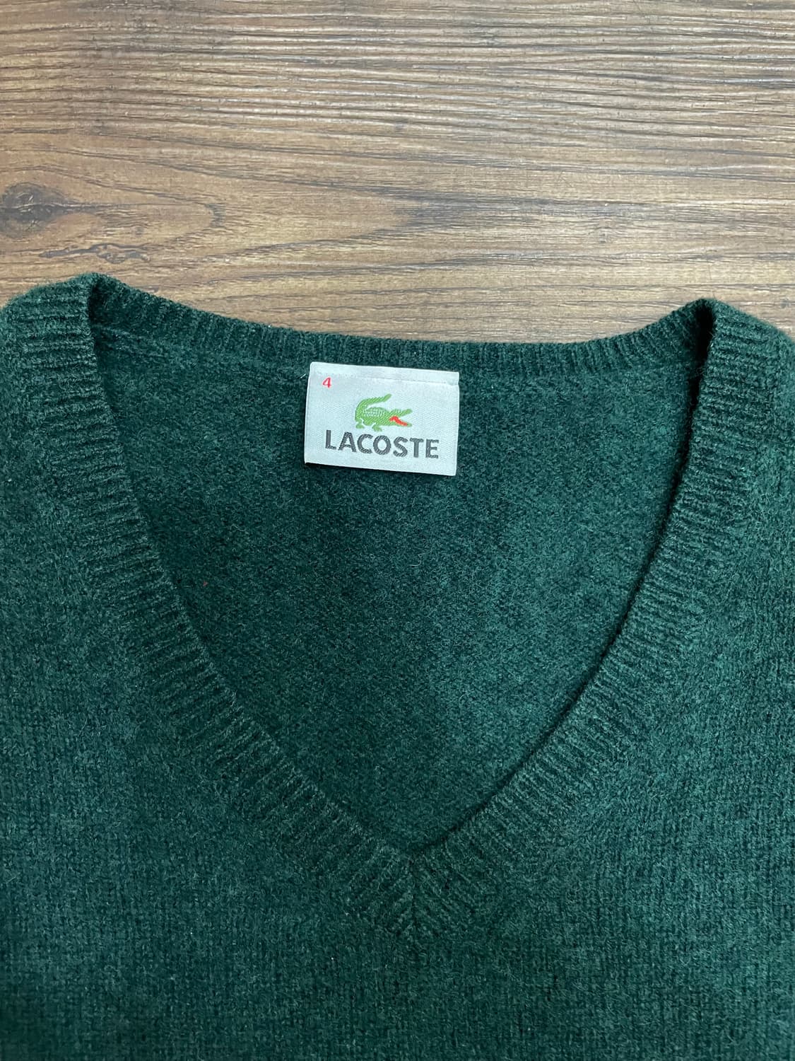 라코스테 여성 브이넥 니트 그린 초록 우먼스 상품이미지6