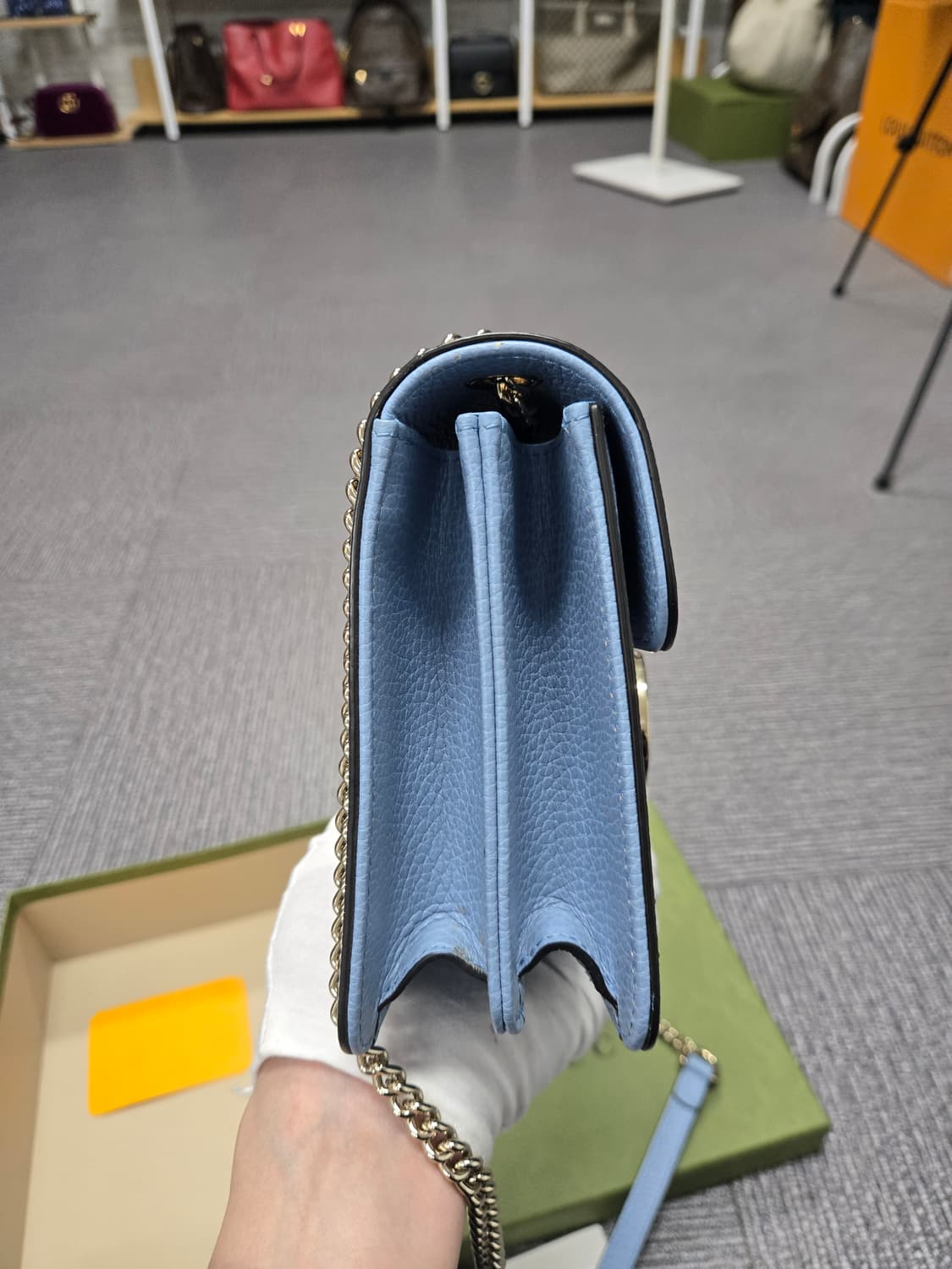 [특가][정품] 구찌 인터로킹 블루 숄더백 상품이미지3