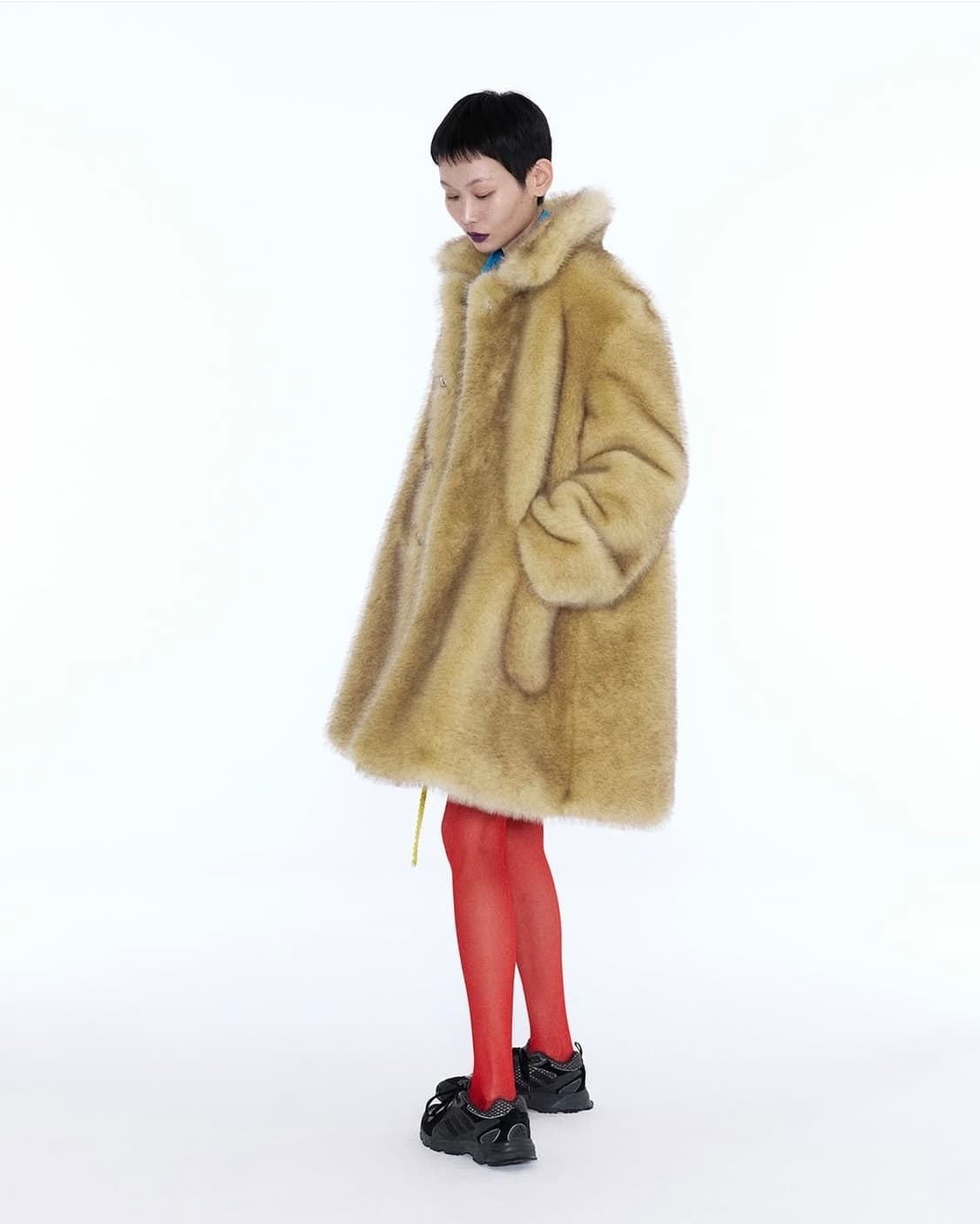 [새상품] 낸시부 더블 브레스티드 퍼 코트 상품이미지7