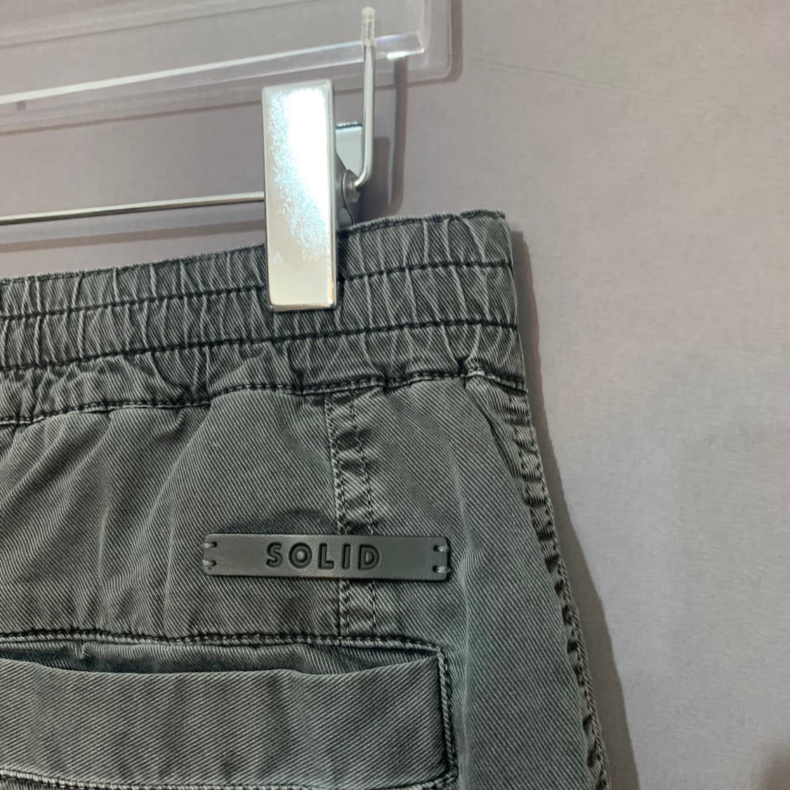 46 솔리드옴므 피그먼트 워싱 스판 밴딩 카고 조거팬츠 상품이미지3