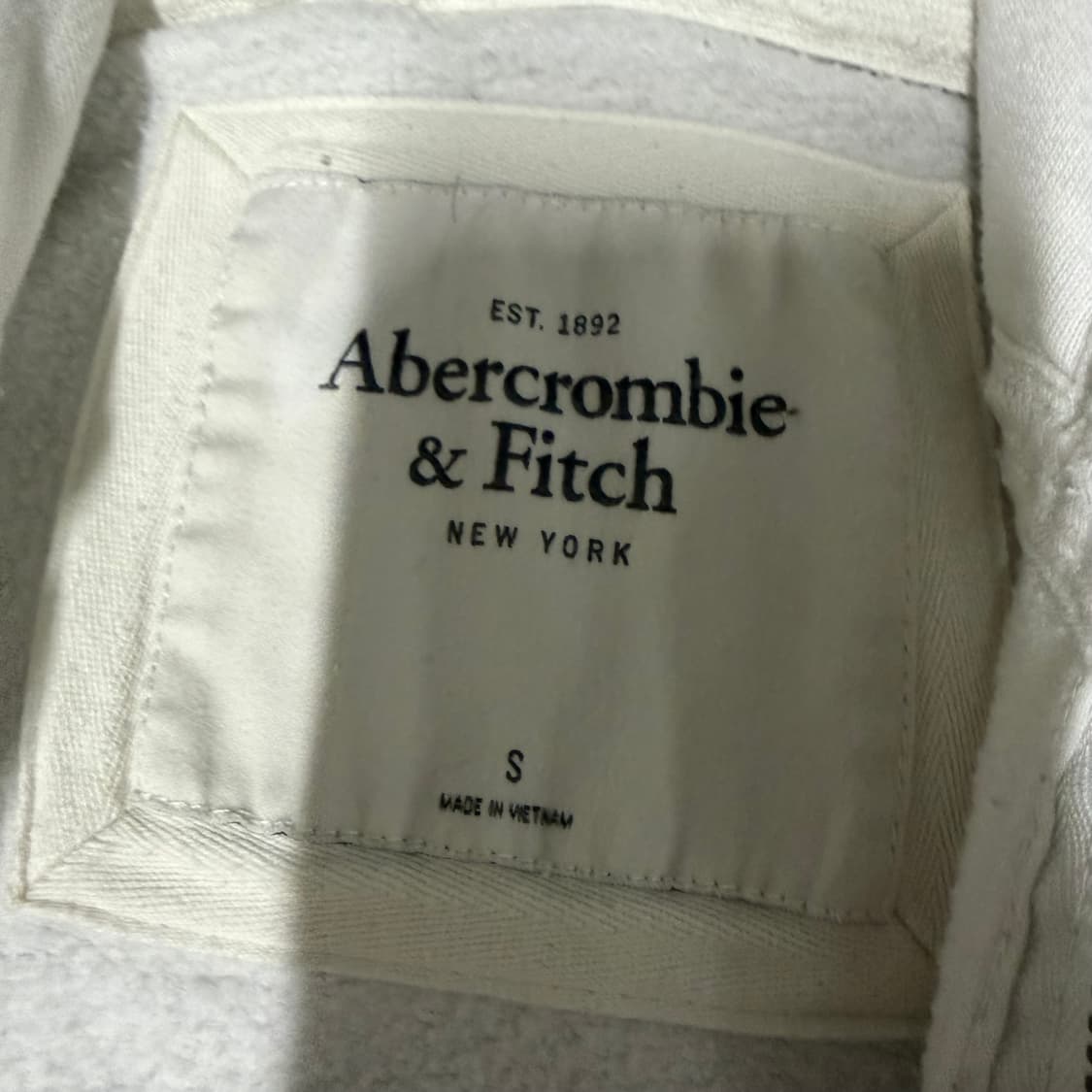 아베크롬비 화이트 후드집업 s 상품이미지3
