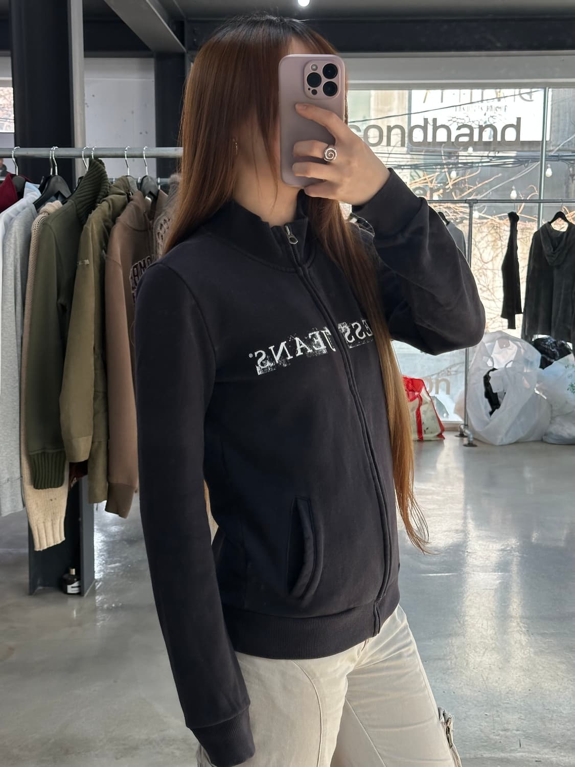 게스 진스 코튼 집업 상품이미지4