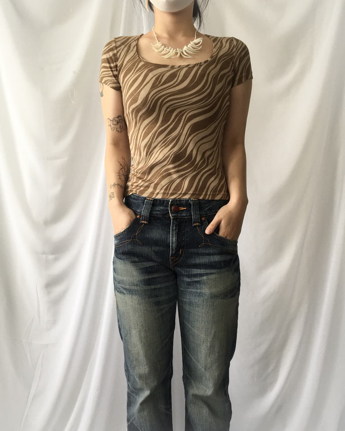 Zebra pattern t shirt 상품이미지1