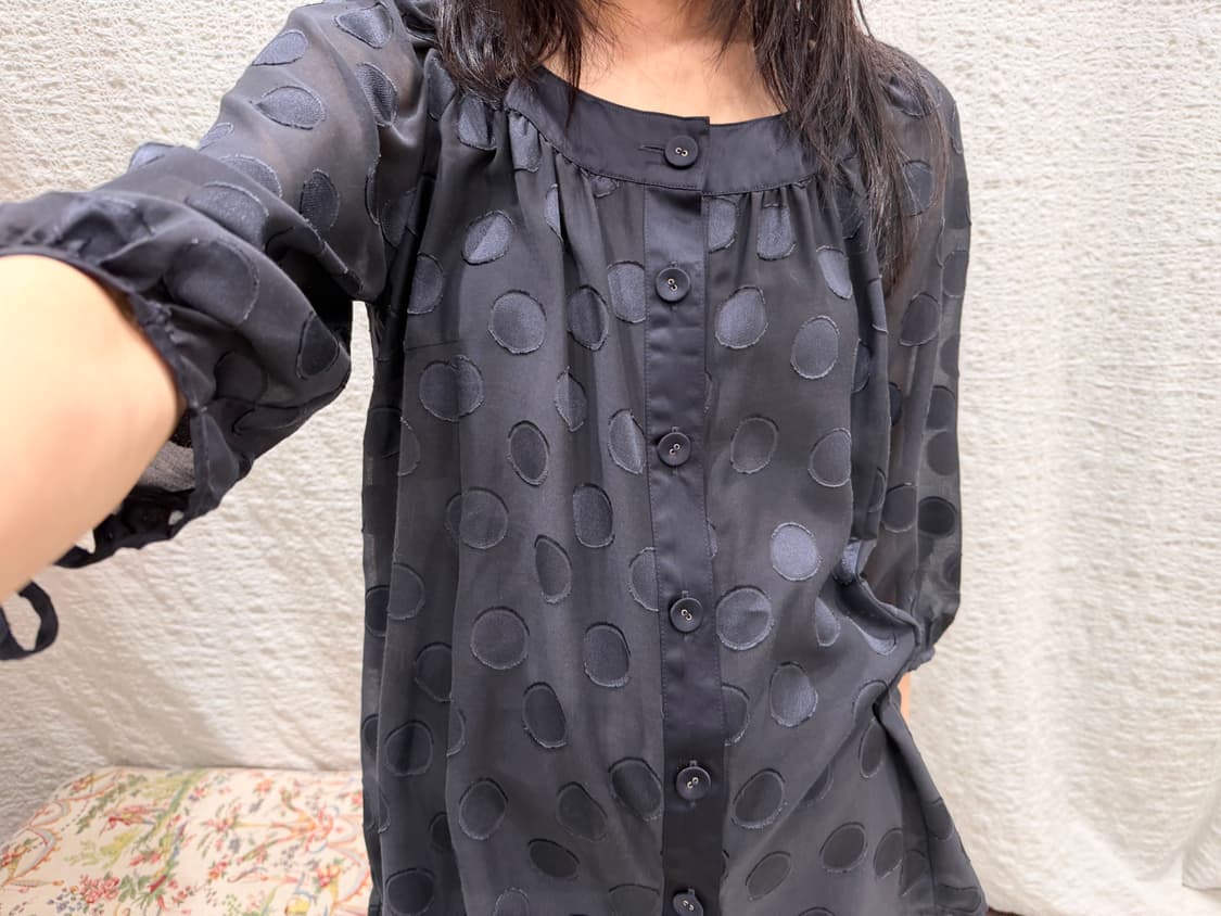 dark navy polka blouse 상품이미지5
