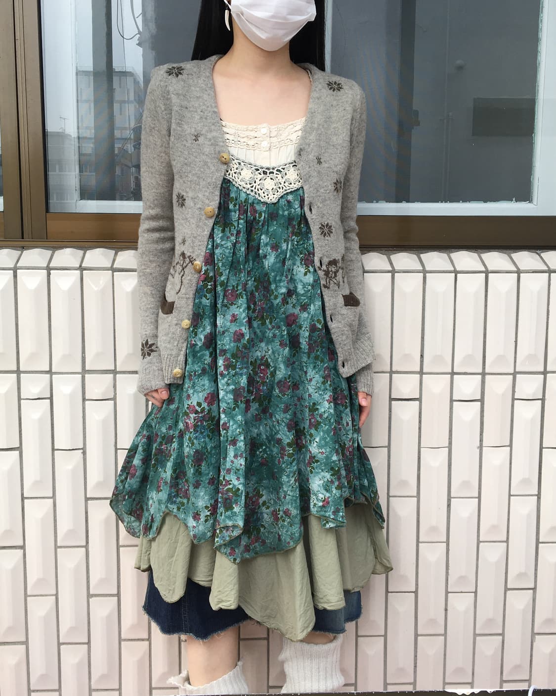 Crochet trimming unbalanced sleeveless o 상품이미지8