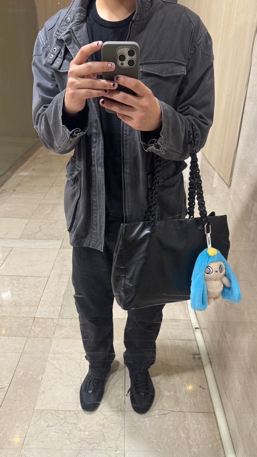 프라다 체인 레더 백 상품이미지3