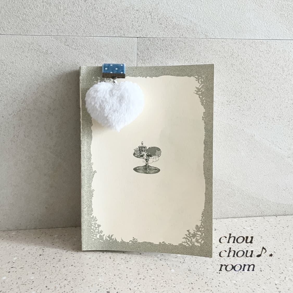 화이트 솜하트 책갈피⊰white fluffy heart⊱ bookmark 상품이미지3