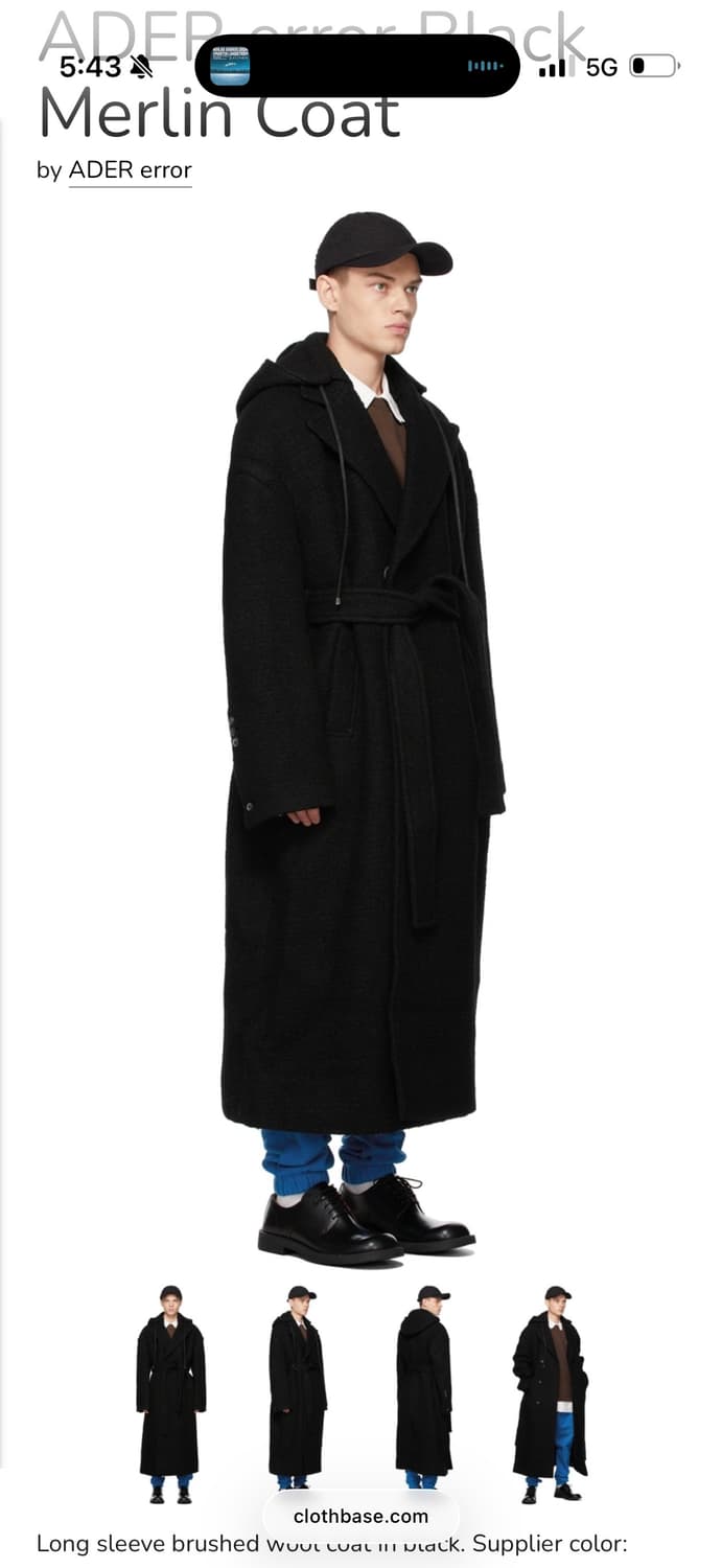 아더에러 Merlin 멀린 코트 A1 블랙 상품이미지1