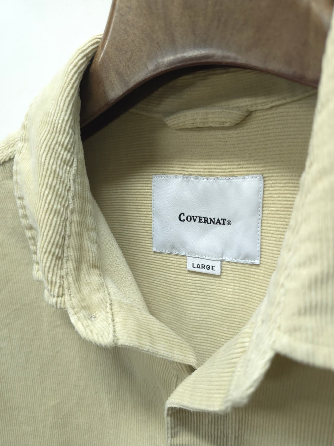 커버낫 C 로고 코듀로이 셔츠 베이지 (L사이즈) 상품이미지5
