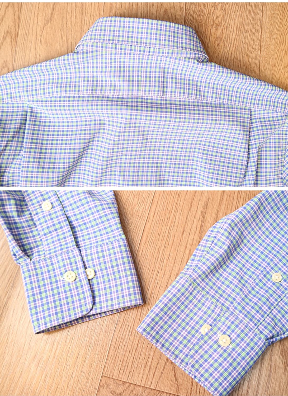 
polo 폴로랄프로렌 코튼100% 와이드카라 체크남방  상품이미지7