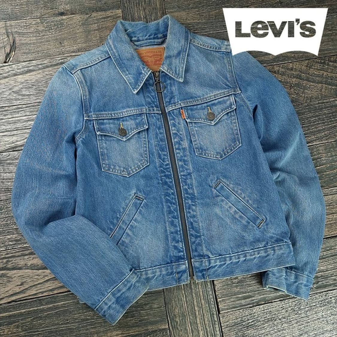 [리바이스] 오렌지탭 집업 트러커 데님 자켓 청자켓 M19882 상품이미지1