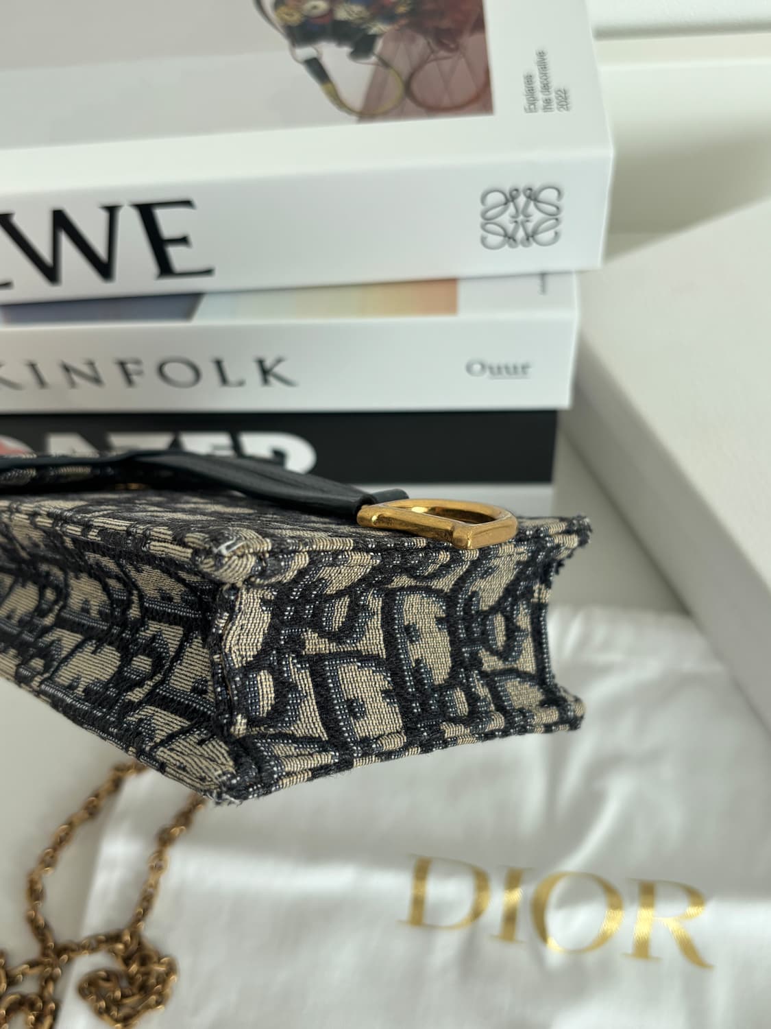 디올 오블리크 버티컬 새들 파우치 상품이미지6